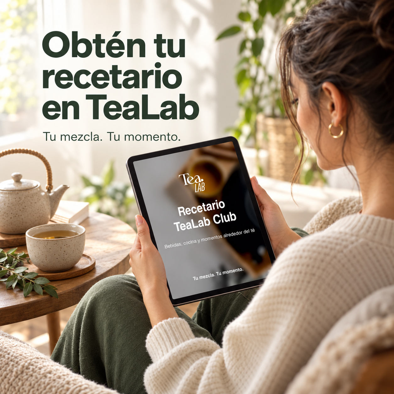 Portada del recetario de TeaLab Club: bebidas, cocina y momentos alrededor del té.